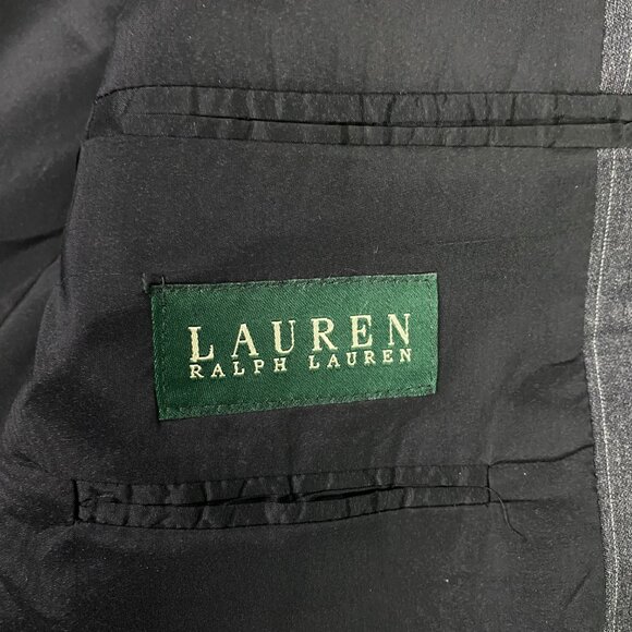 Lauren Ralph Lauren Blazer Sport Coat Men's 42L Gray Pinstripe Wool Long - Picture 6 of 15